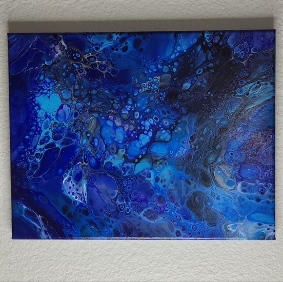 Other - Original Acrylic Pour Canvas Painting - 11 x 14 Inch